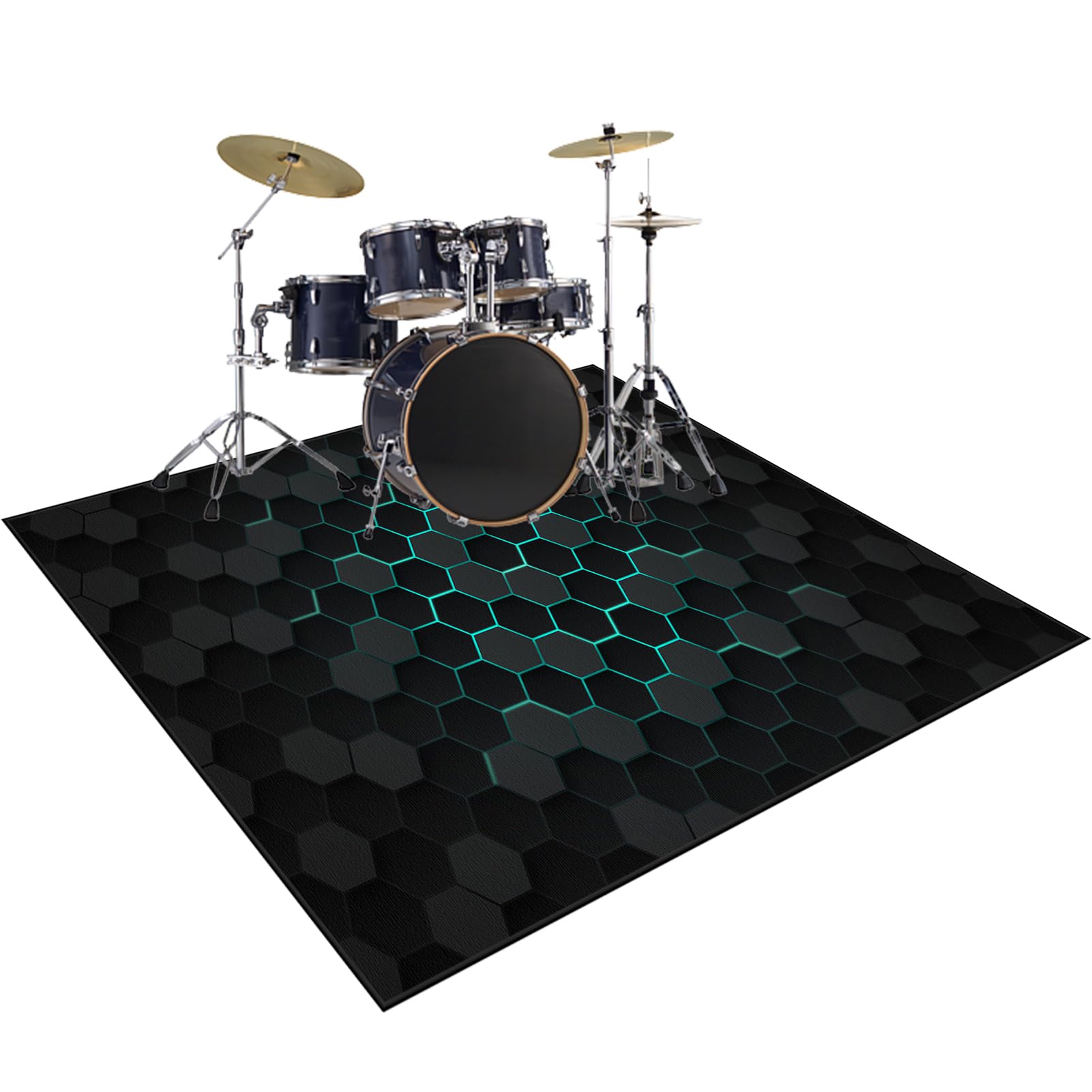 Tapis de tambour 120x90cm insonorisé et antidérapant pour batterie électronique