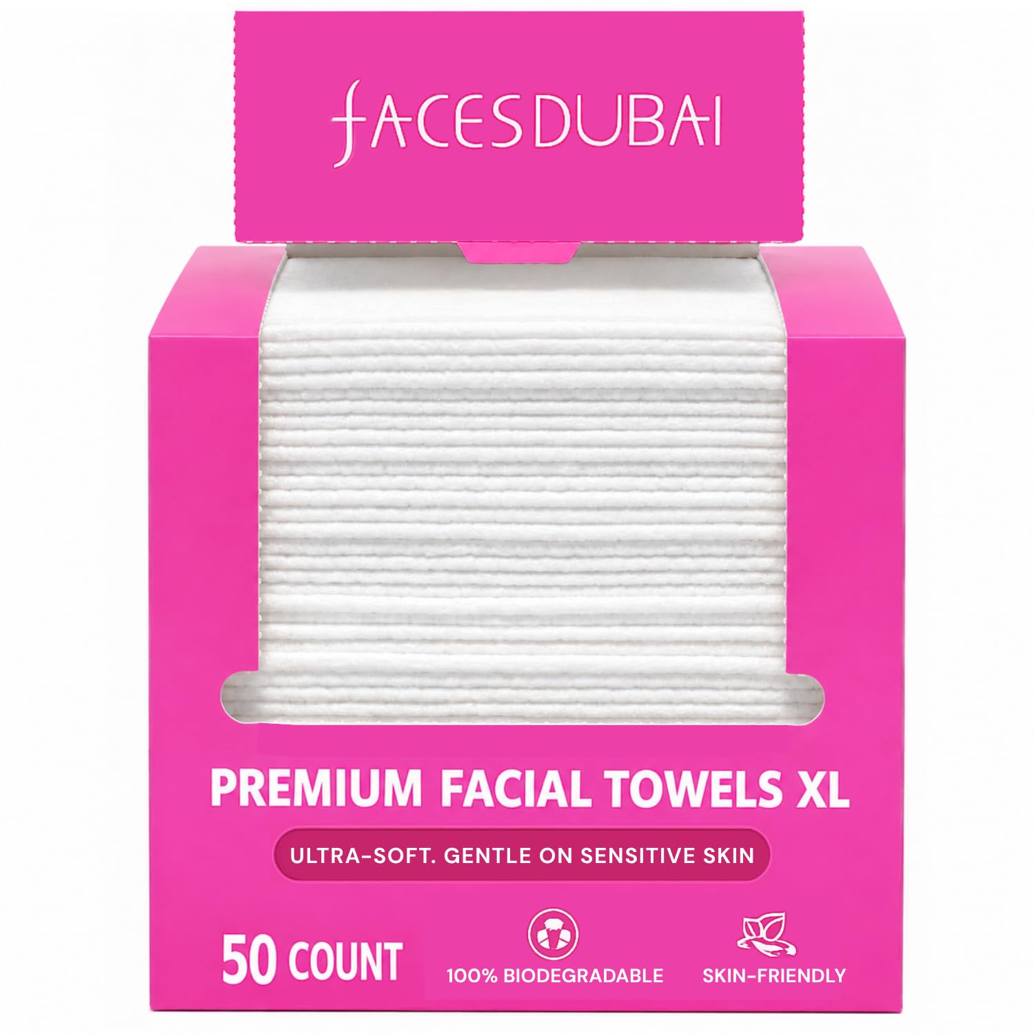 Asciugamani usa e getta XL per pelli sensibili e inclini all'acne – Asciugamani viso ultra morbidi senza lanugine per struccante salviette asciutte, cura della pelle e viaggi, asciugamani igienici