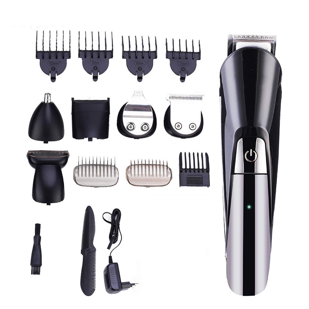 Tondeuse à barbe multifonction 6 en 1 et nez avec écran LED intégré