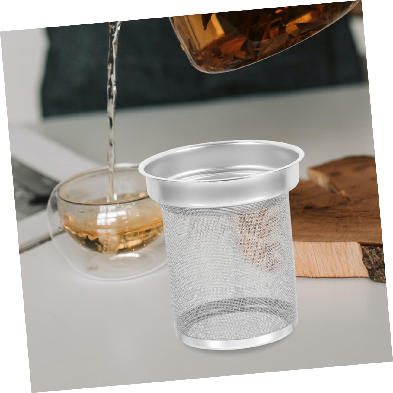 Ipetboom Edelstahl Tee Ei mit Feinem Sieb Teefilter für Losen Tee Silber Langlebig und Spülmaschinenfest für Teekanne und Tasse