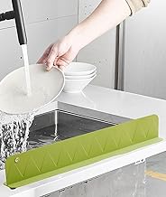 Heiter Silicone Kitchen Sink Splash Guard | 48×8 cm Water Deflector with Suction Cup | Anti-Slip Waterproof Sink Water Stopper | Flexible Countertop Splash Guard for Kitchen & Bathroom (1, Multi)