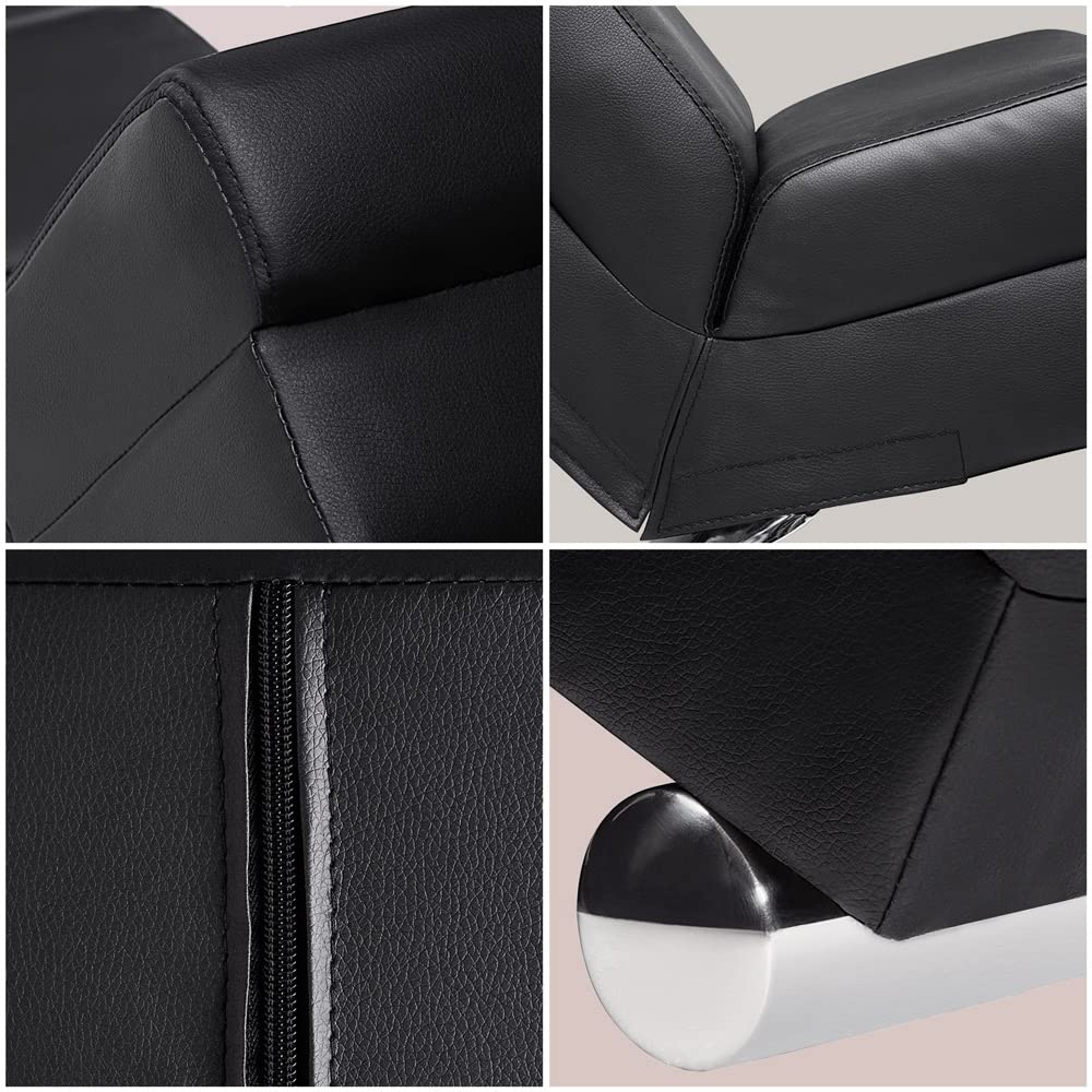 Casaria® Poltrona Chaise Longue 186x89x55 cm Lettino Sdraio Ergonomico in Tessuto Imbottito Portata 180 kg Soggiorno Ufficio Interno Reclinabile Lettura