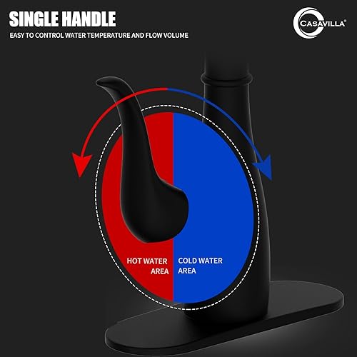 Miniatura 6 de Grifo de cocina negro con dispensador de jabón, grifo para fregadero de cocina, grifos de fregadero de cocina de acero inoxidable de una sola manija