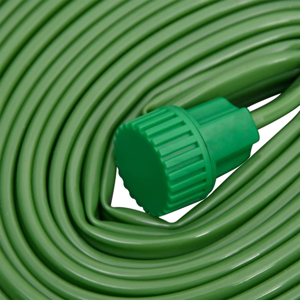 Manguera de riego de 3 tubos verde de 22,5 m de PVC, manguera de aspiración reforzada para bombas