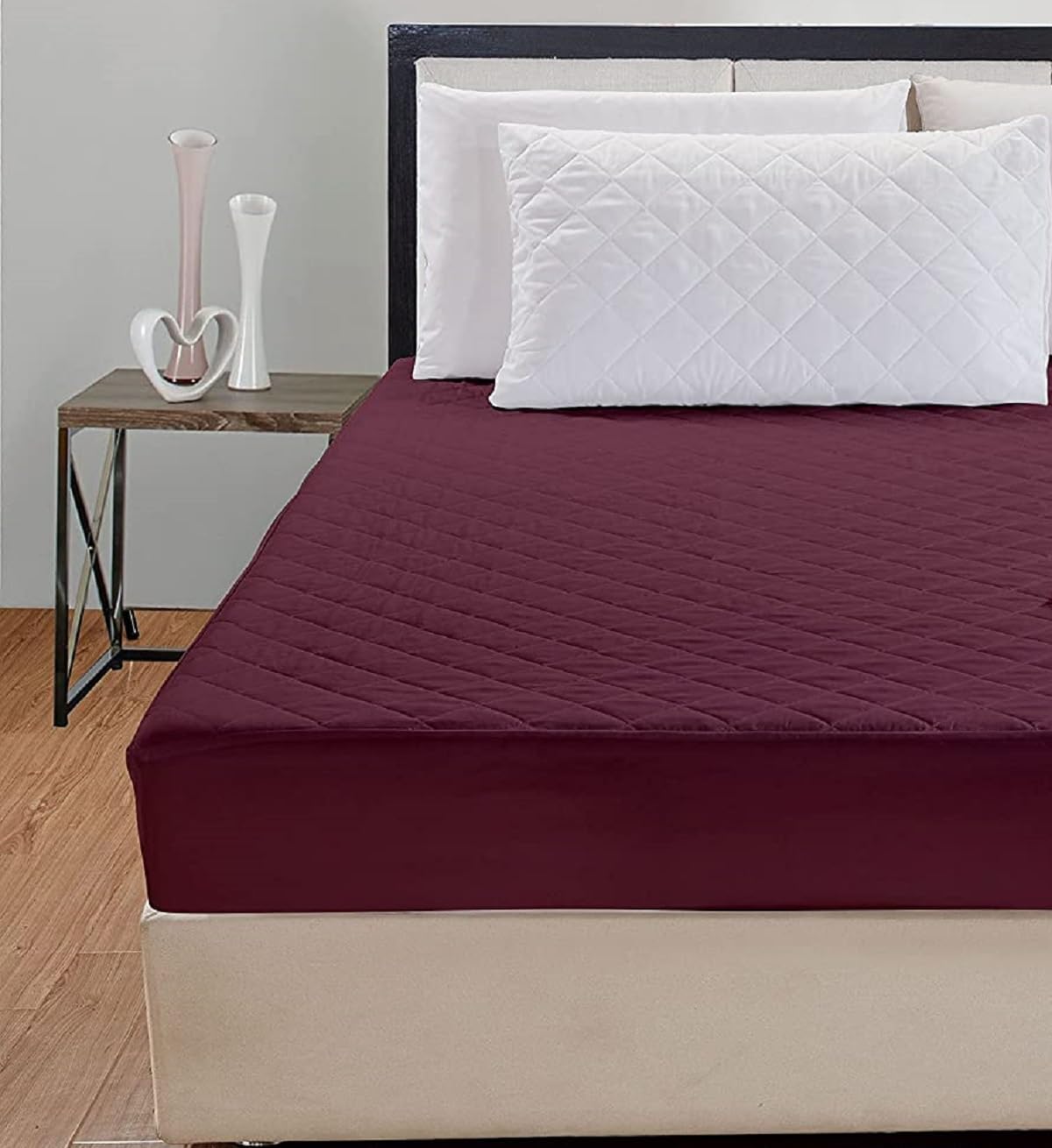 A Cube Luxury Solutions Waterproof 260 GSM Quilted Cotton Mattress Protector/Cover Bed Protector King Size 78"X72" (6.5 x 6 Feet)