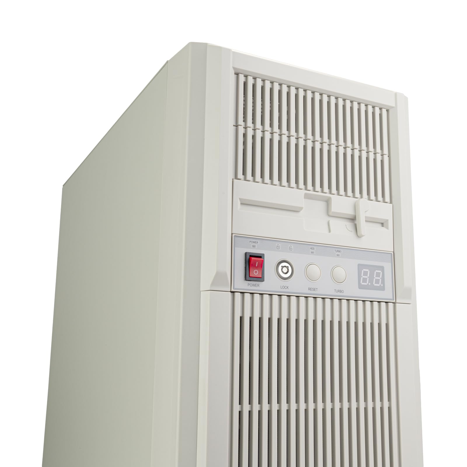 SilverStone FLP03 - Retro-inspiriertes M-ATX Gehäuse mit Unterstützung für vielseitige Speicherlösungen High-End-GPUs und effiziente Kühlung, SST-FLP03W