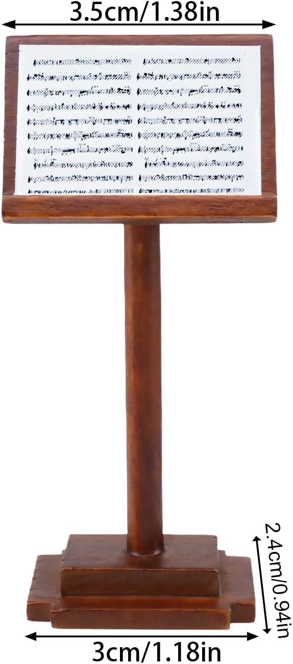 1: 12 Scale Wooden Miniature Music Stand