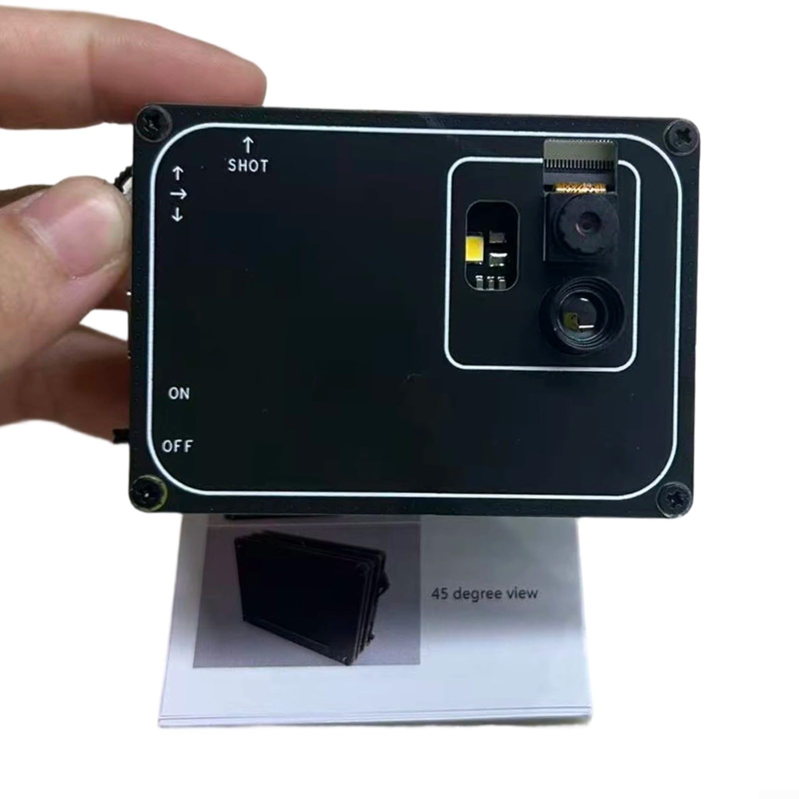 TICAM1 Wärmebildkamera Dual-Lens Mit 200MP Sichtkamera, 32X32 Infrarot, WiFi, 5 Farbpaletten, LED-Licht, Typ-C, -20 Bis 1000°C Messbereich, Für Wartung Und Fußbodenheizung, Schwarz