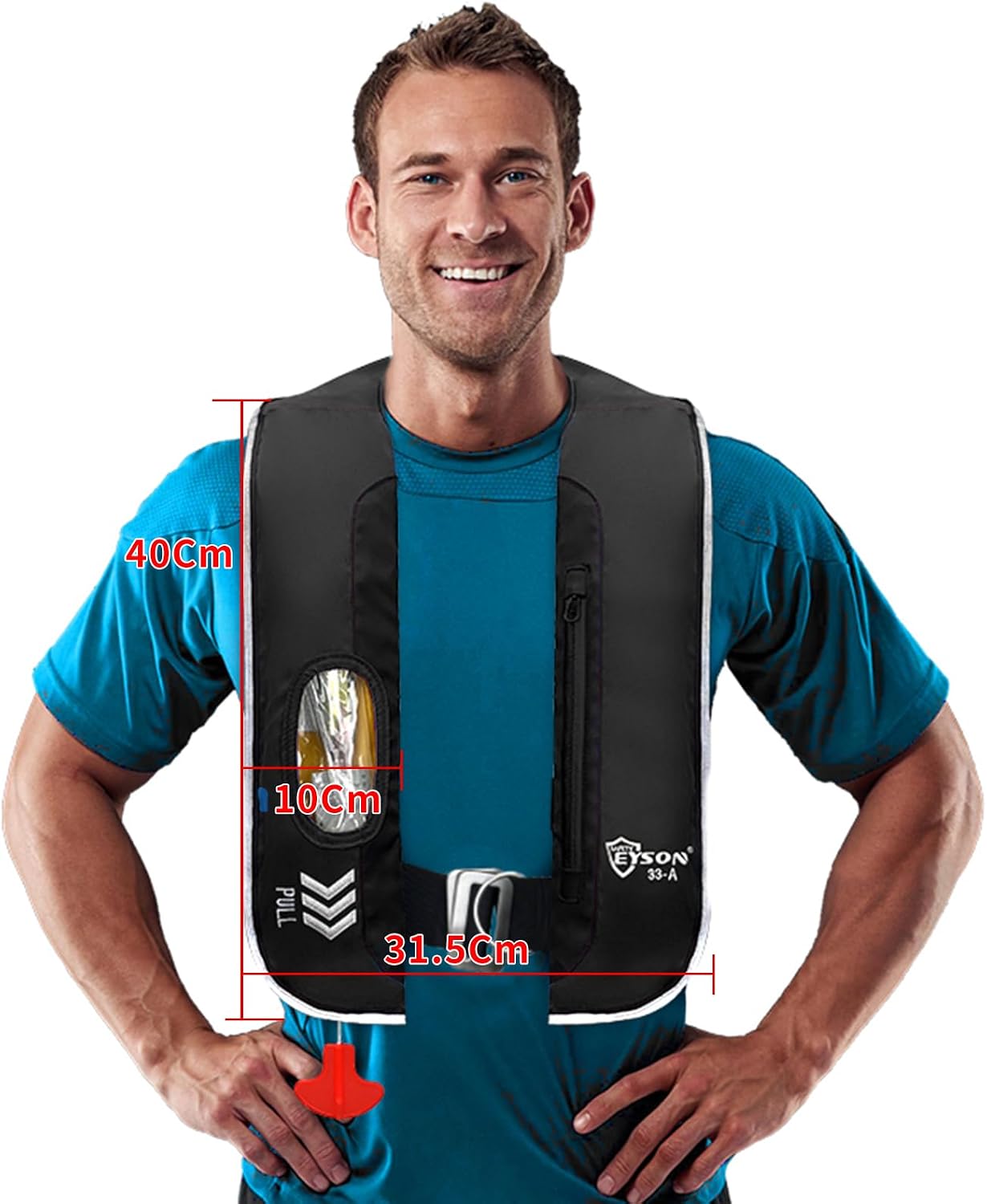 Automatic/Manual Inflatable Life Jacket |Life Vest for Adults|PFD Low Profile|Supports up to 330 lbs