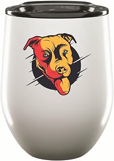 Gift for Dog Lovers Unique Pet Heads Design for All Ages 12oz Wine Tumbler Cup