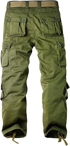 Miniatura 3 de Pantalones cargo de trabajo para mujer, de algodón, con 8 bolsillos, informal, estilo de combate militar