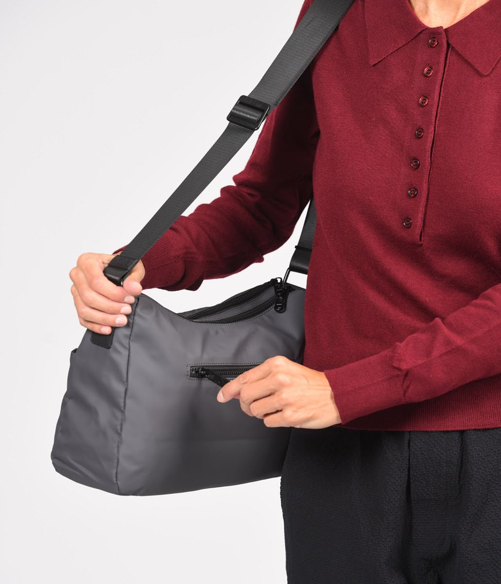 KCB Bandolera Grande Dual | Gran Capacidad y Organización | Bolsillos Multiusos con Cremallera | Material Resistente | Asas Ajustables | 100% Vegano