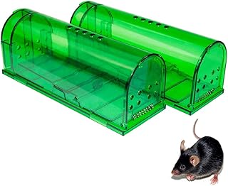 Humane Mouse Trap - Mouse Traps That Work - Best Mouse, Mice and Rat Trap - Plastic Traps Live Catch and Release Rodents, Safe Around Children and Pets (2Packs)