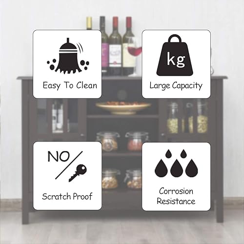 Miniatura 15 de Tangkula Soporte de TV blanco, moderno centro de entretenimiento alto para televisores de hasta 50 pulgadas, consola multimedia con 2 gabinetes de