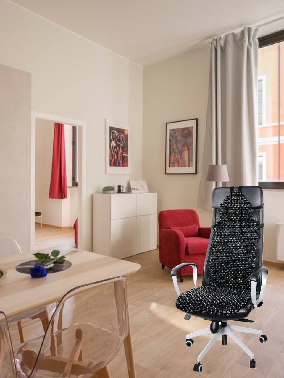 Holzkugel Holzperlen Massage Sitzauflage Sitzbezug Sitzmatte Sitzaufleger