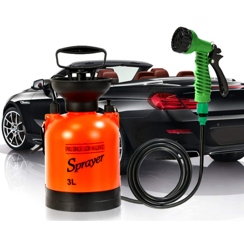 Spruzzatore da giardino, spruzzatore multifunzionale a pressione con pompa da giardino e prato con valvola limitatrice di pressione, tracolla regolabile Irrigatore pneumatico manuale(5L)