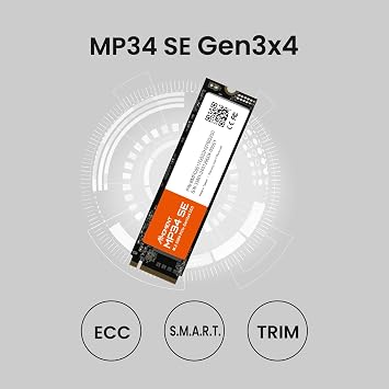 MMOMENT MP34 SE 1TB M.2 2280 PCIe Gen3x4 NVMe1.3 Internal SSD Max Read 2100MB/s | Write up to 1600MB/s Practical space for applications, games, photos, and everyday project files