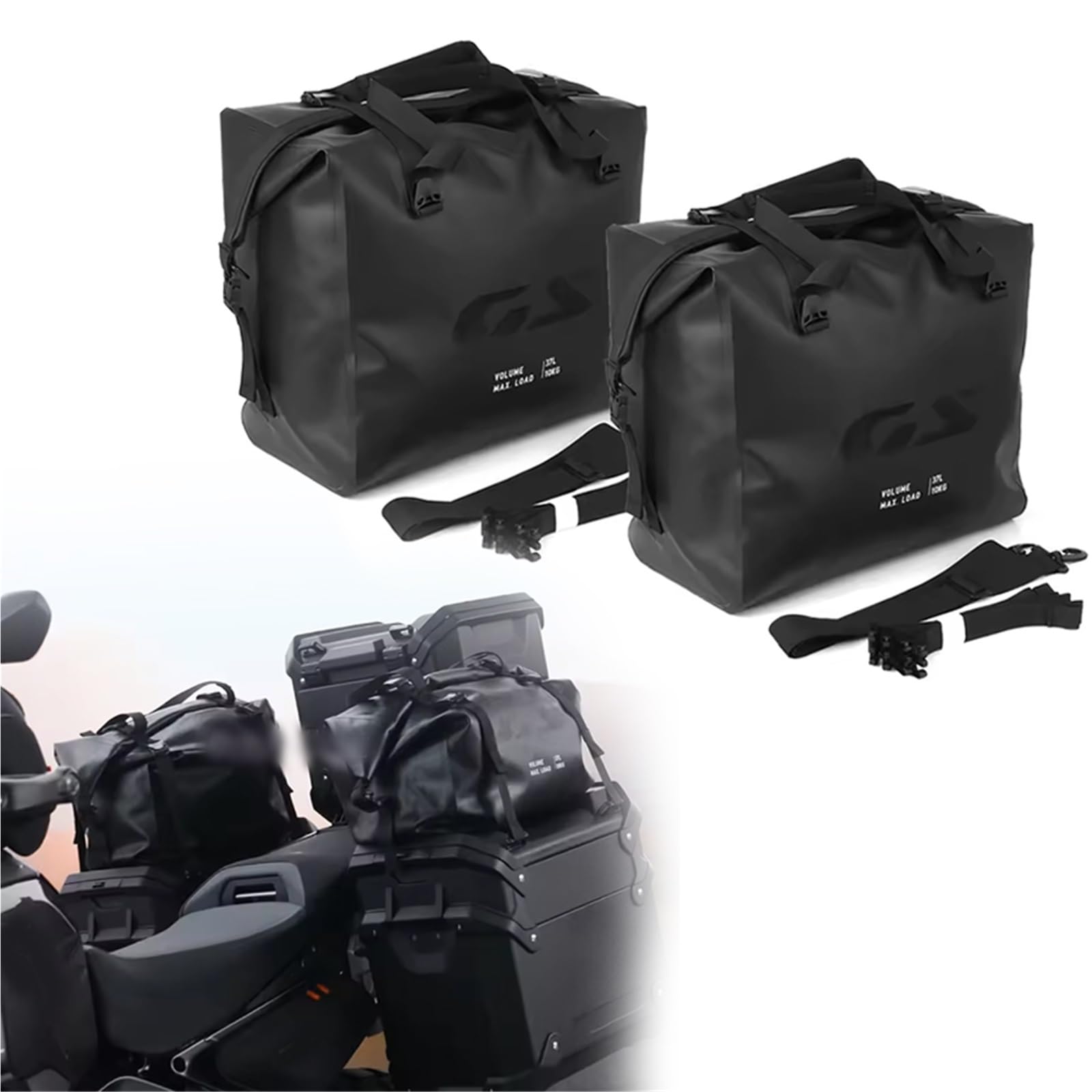 Sacoches de top case R1300GS Adventure et valise de moto noir