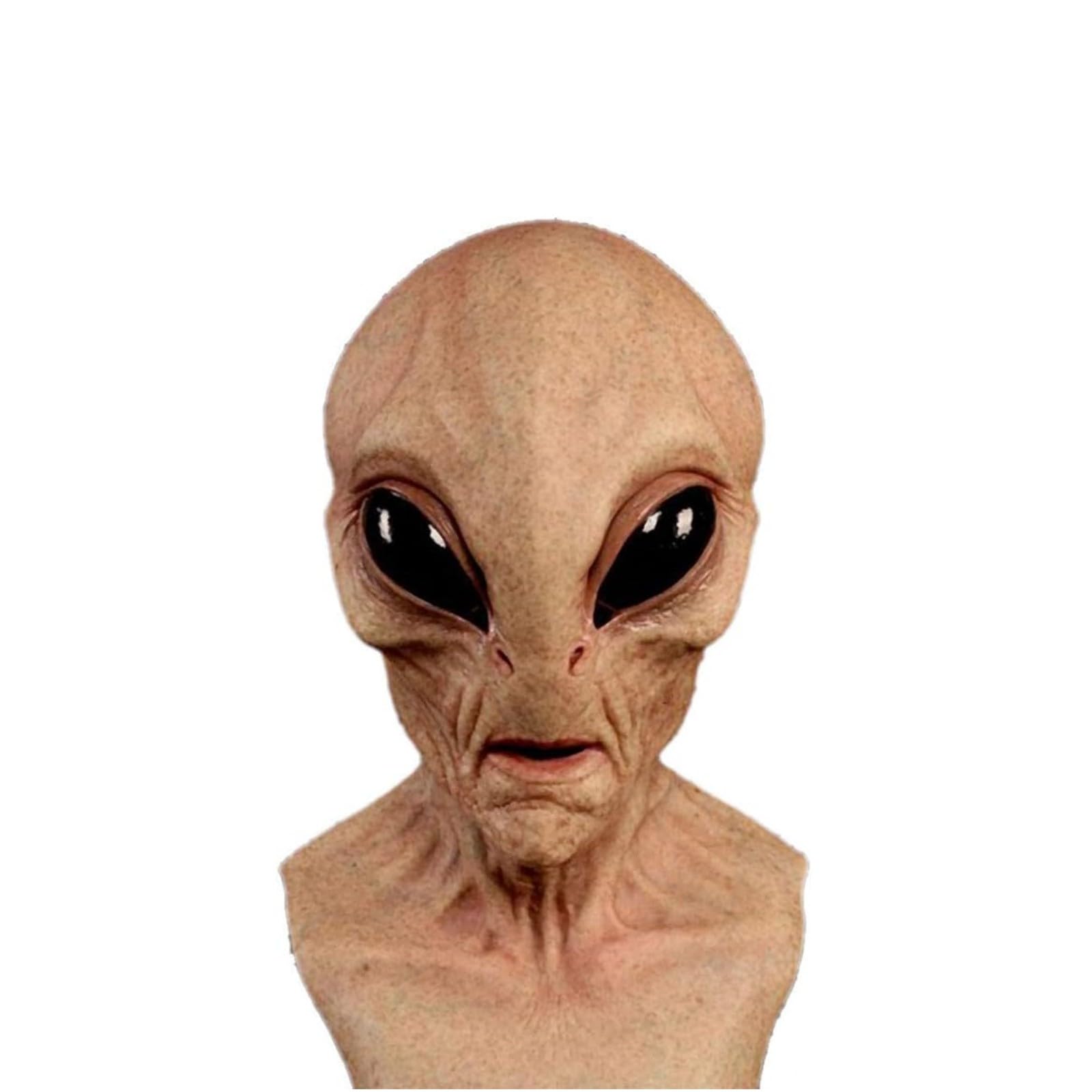 Alien mask adult Realistic Alien Mask Creepy Halloween Masks For Adult Latex Full Head Party Props Costume
