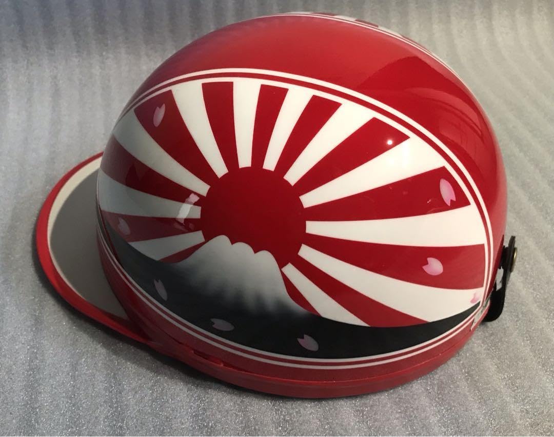 Amazon.co.jp: 桜 富士日章 コルク半 ヘルメット 旧車會 暴走族 ワルツ 