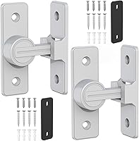 Vista 14 de Herrajes para cerradura de puerta de granero, pestillos de compuerta de seguridad resistente de 90 grados, cerradura de pestillo de perno abatible