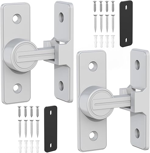 Miniatura 14 de Herrajes para cerradura de puerta de granero, pestillos de compuerta de seguridad resistente de 90 grados, cerradura de pestillo de perno abatible