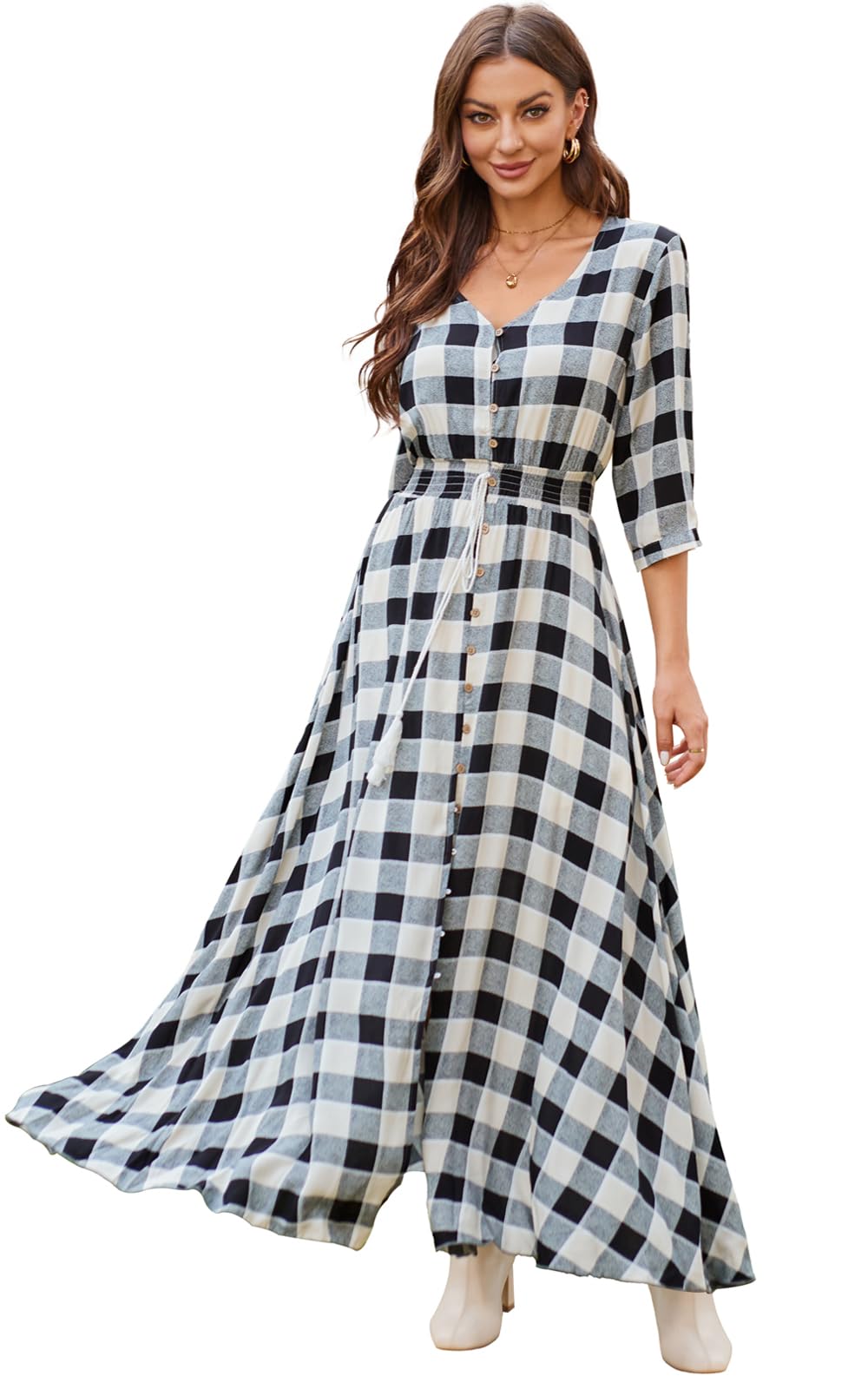 Casual Summer Dresses for Women 2026 Maxi Dress Flowy Bohemian Beach Party