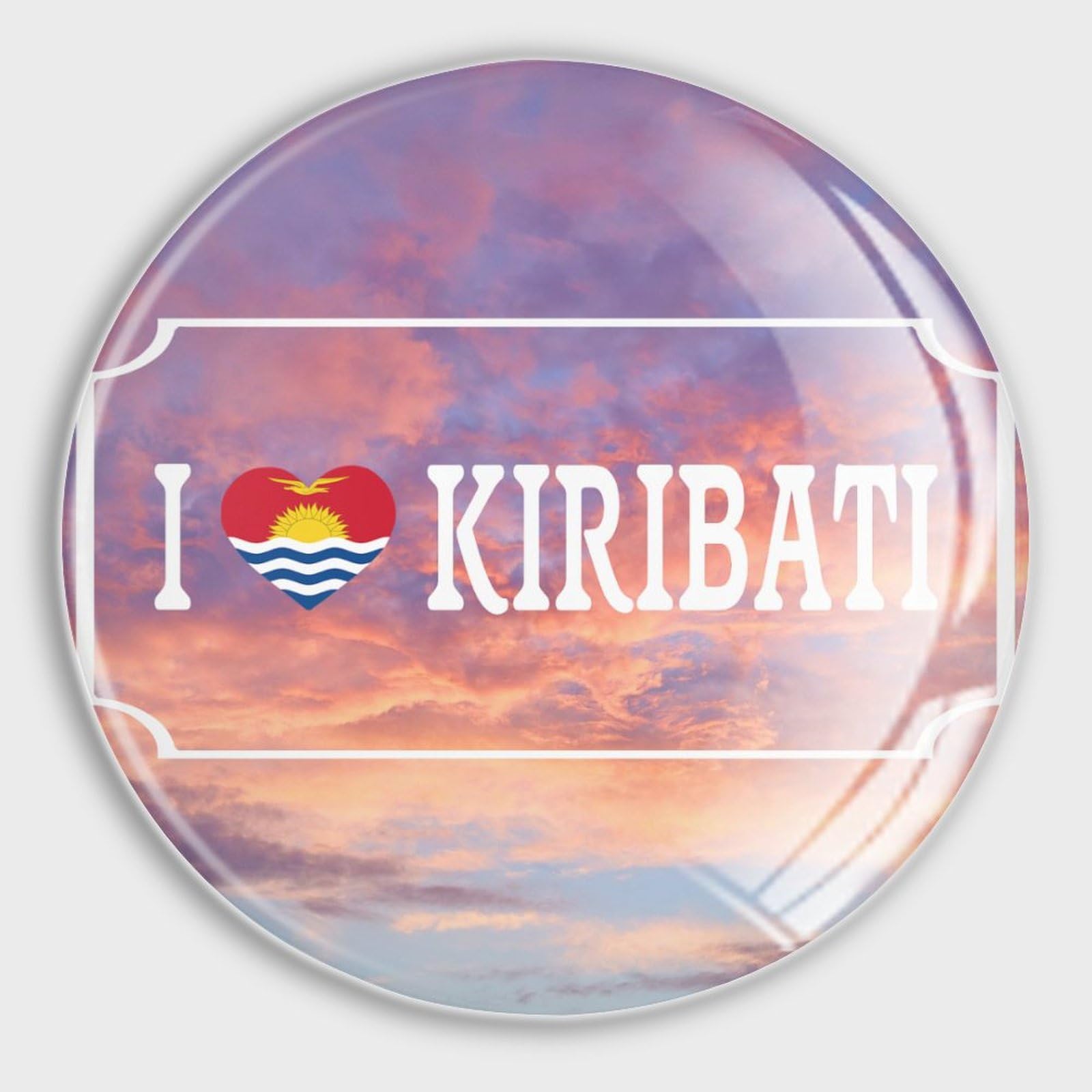 I Love Kiribati Flagge Kühlschrankmagnete Glas Starke Magnete I Choice Peace Kühlschrankmagnet Nationalflaggen Kühlschrankmagnete für Whiteboard Klassenzimmer Büro Küche 4 Stück