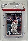 2024 Topps Philadelphia Phillies 24 Card Team Set Series 1 & 2 Blister Packed Team Set Bryce Harper Johan Rojas Rookie Card J.T. Realmuto Marsh Suarez Plus More