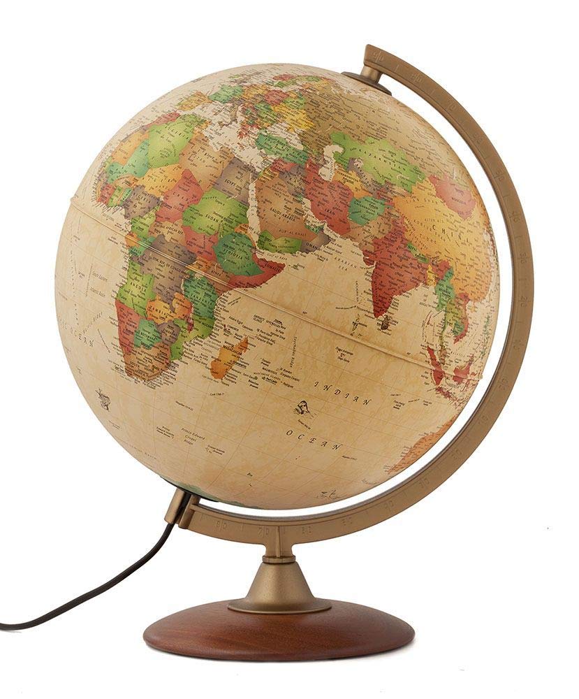 Nova Rico Beige Colombo Illuminated Globe - 30 Cm 30Cm