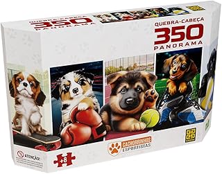 Quebra-cabeça Cartonado, Grow, Cachorrinhos Esportistas, 350 peças, Panorama