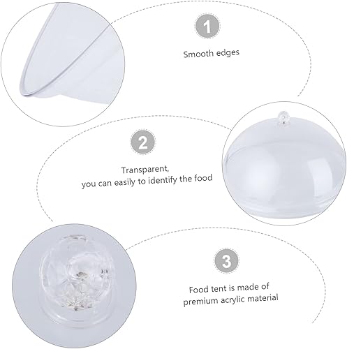Miniatura 7 de NOLITOY Cubierta de cristal para soporte de pastel, cubierta de cristal para tartas, cubierta de acrílico para aperitivos, platos de pizza del