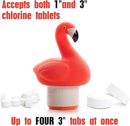 Miniatura 2 de XY-WQ Flotador de cloro, dispensador de cloro flotante para piscina (tanque), se adapta a tabletas de 1 y 3 pulgadas para piscinas grandes y