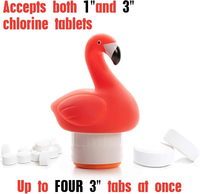 Dosificador de cloro flotante XY-WQ forma flamenco miniatura 4