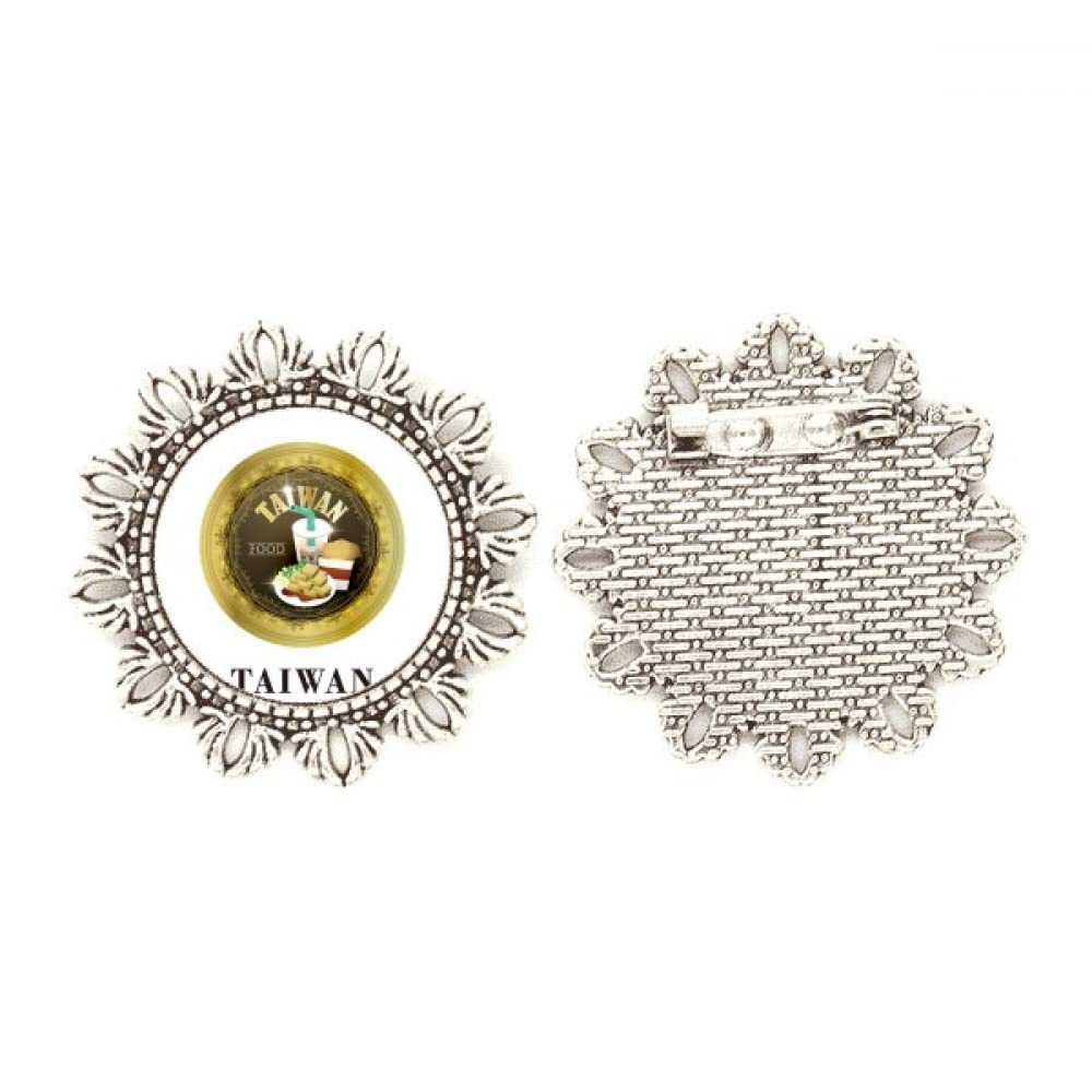Broche de gancho para sujetar ropa de plata con flor Art Deco 4