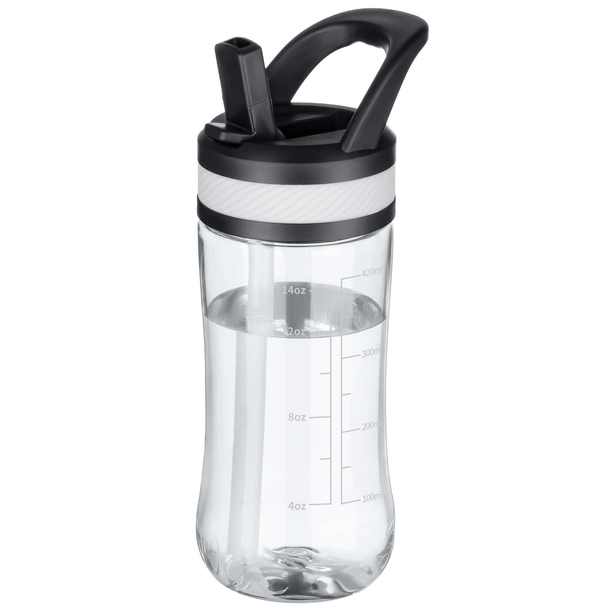 Water Bottle Kids 14oz Flip with Straw Carry Handle Leakproof Reusable Tritan BPA Free Suitable for Boys and