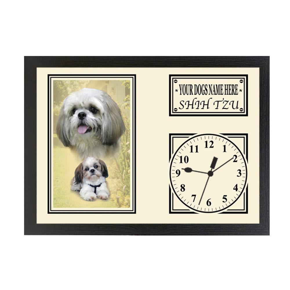 Personalised Gift Products Shih Tzu Personalised Dog Breed Gift Clock