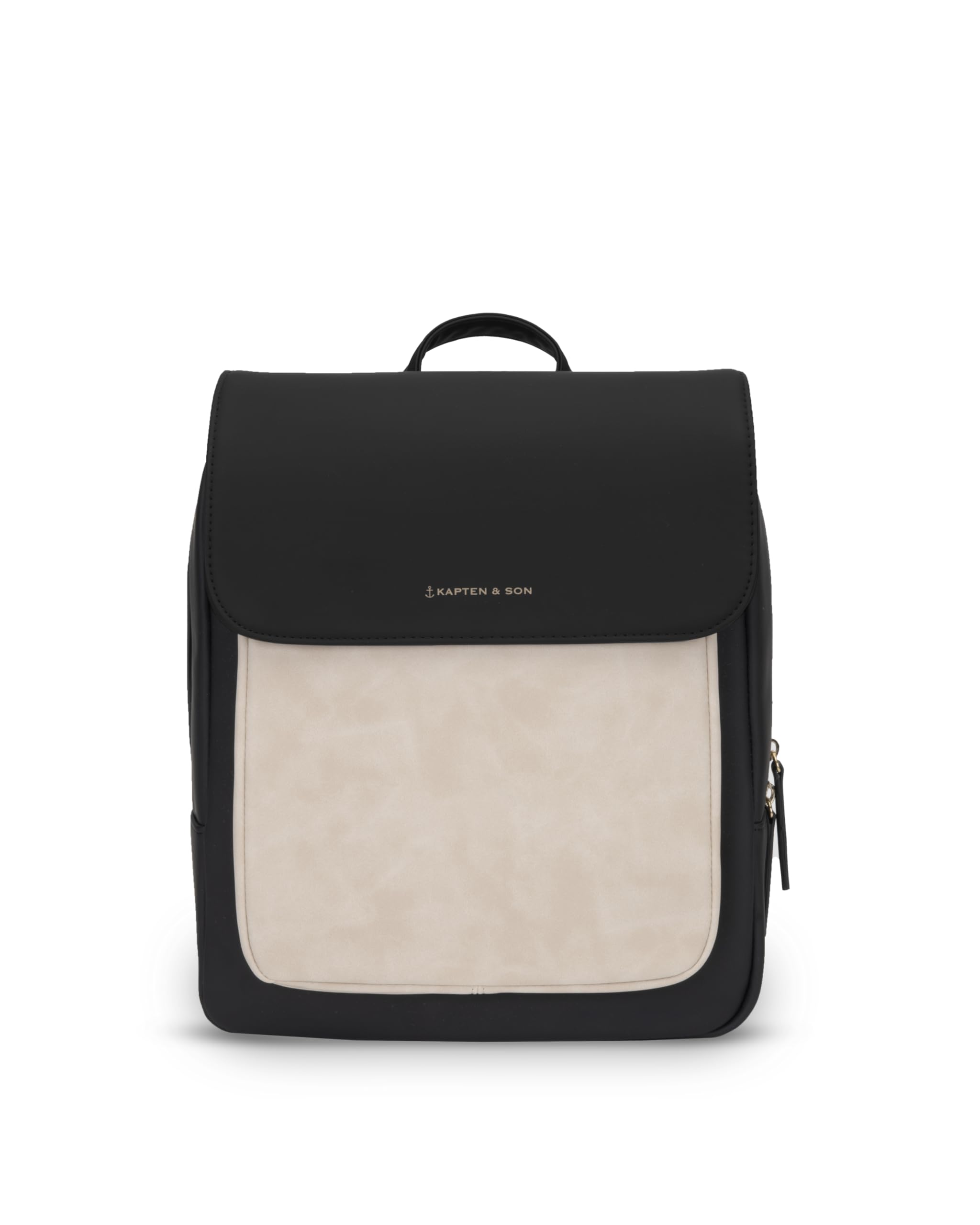 Kapten & Son Rucksack Tromso Small Cream Black 9 L | Rucksack Damen & Herren Schwarz-Beige | ideal als Tagesrucksack, Daypack | Rucksackhandtaschen