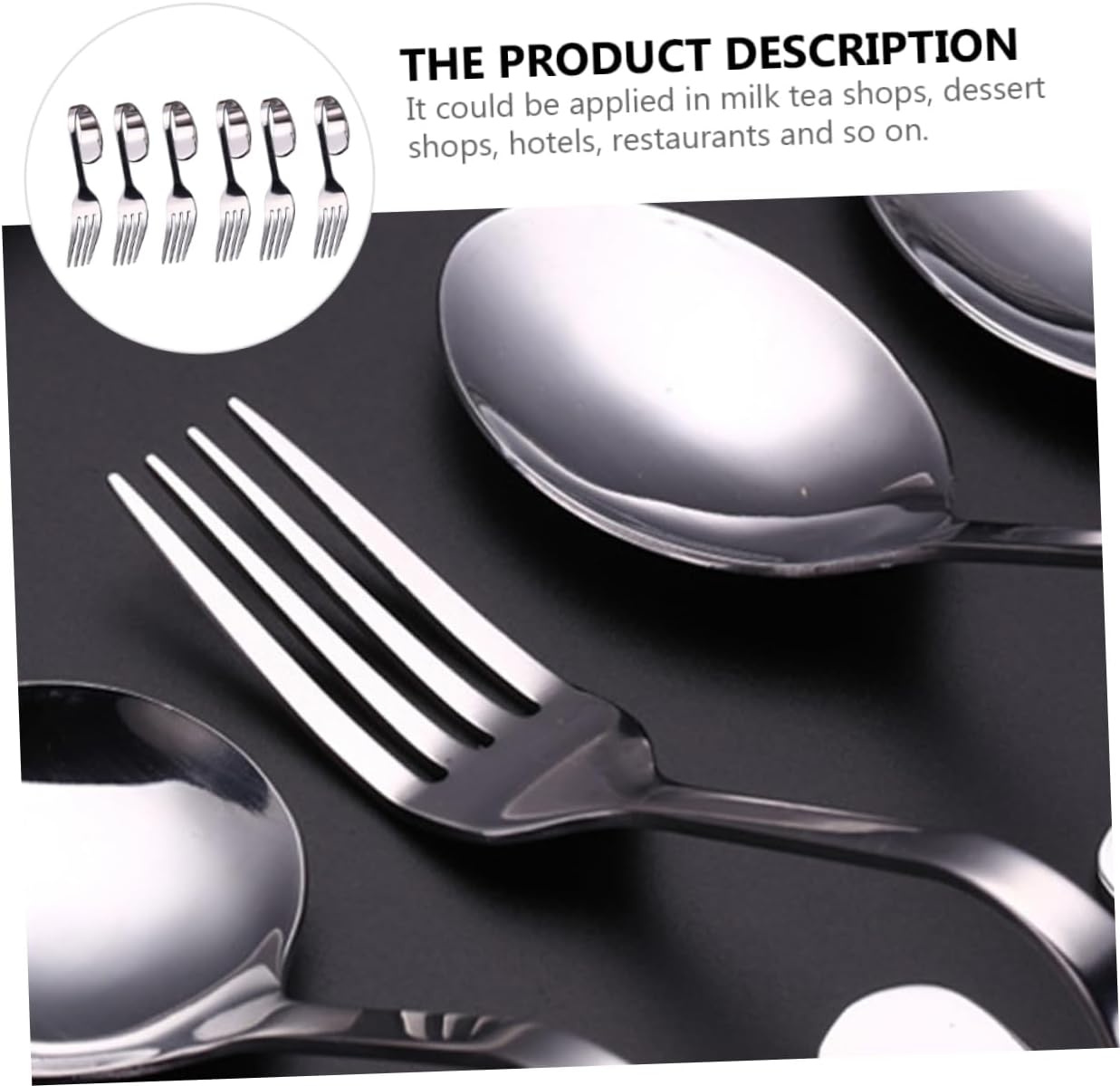 Dinner Forks, 6pcs Stainless Steel Curved Handle Fork Fruit Fork Curved Handle Forks Cake Fork Stainless Steel Fork Salad Fork Dessert Forks