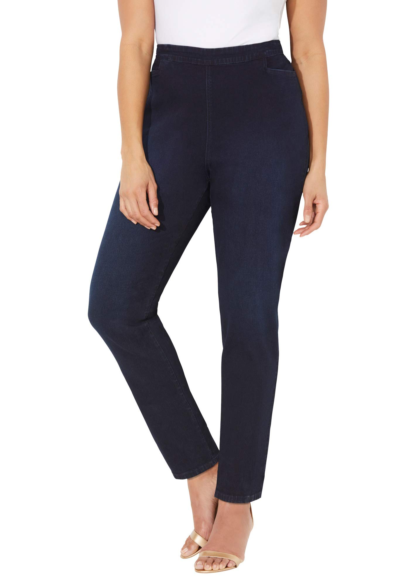 Womens Plus Size Essential Flat Front Pant
