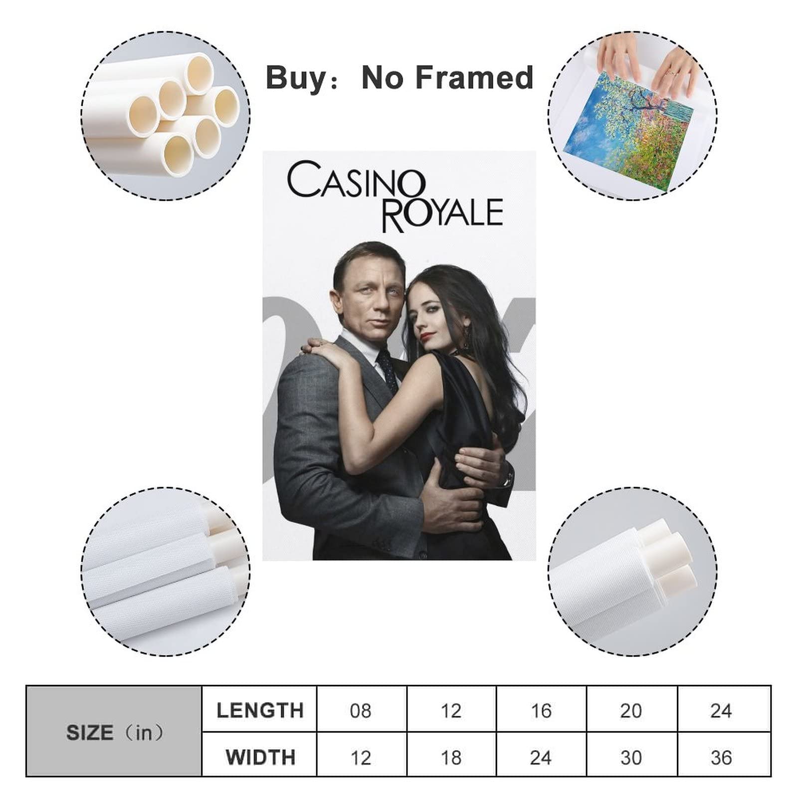 Amazon｜映画ポスター007カジノロワイヤルポスター キャンバスポスター