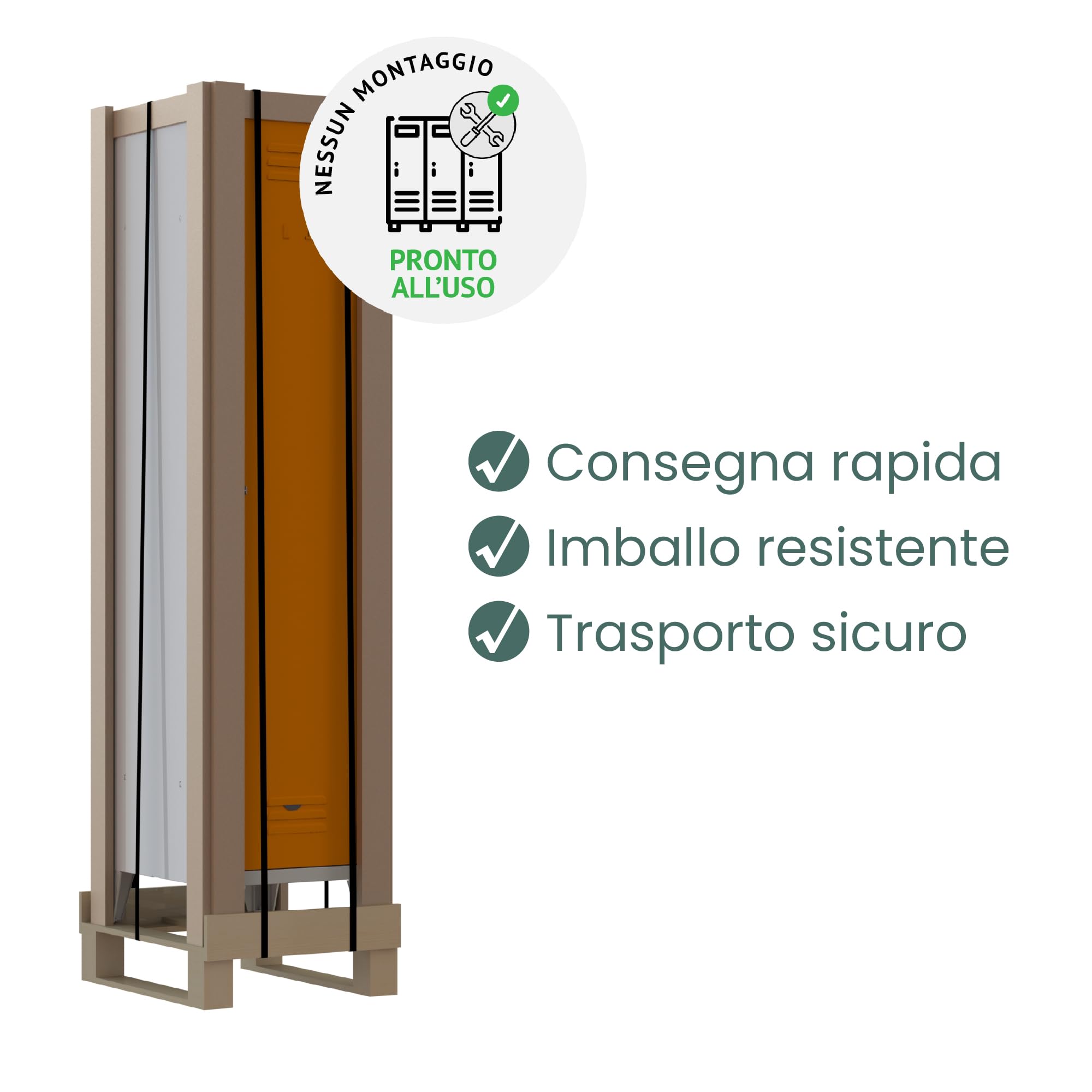 XLOCKERS Armadio Deposito Liquidi Infiammabili in Metallo per Stoccaggio e Protezione di Sostanze Pericolose, 3 Ripiani, Giallo RAL 1003, 100x45x100 cm, Made in Italy