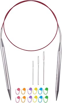 Circular Knitting Needles 32inches/80cm,Size US 118mm Stainless Steel Round Knitting Needles for Handmade Knitting DIY