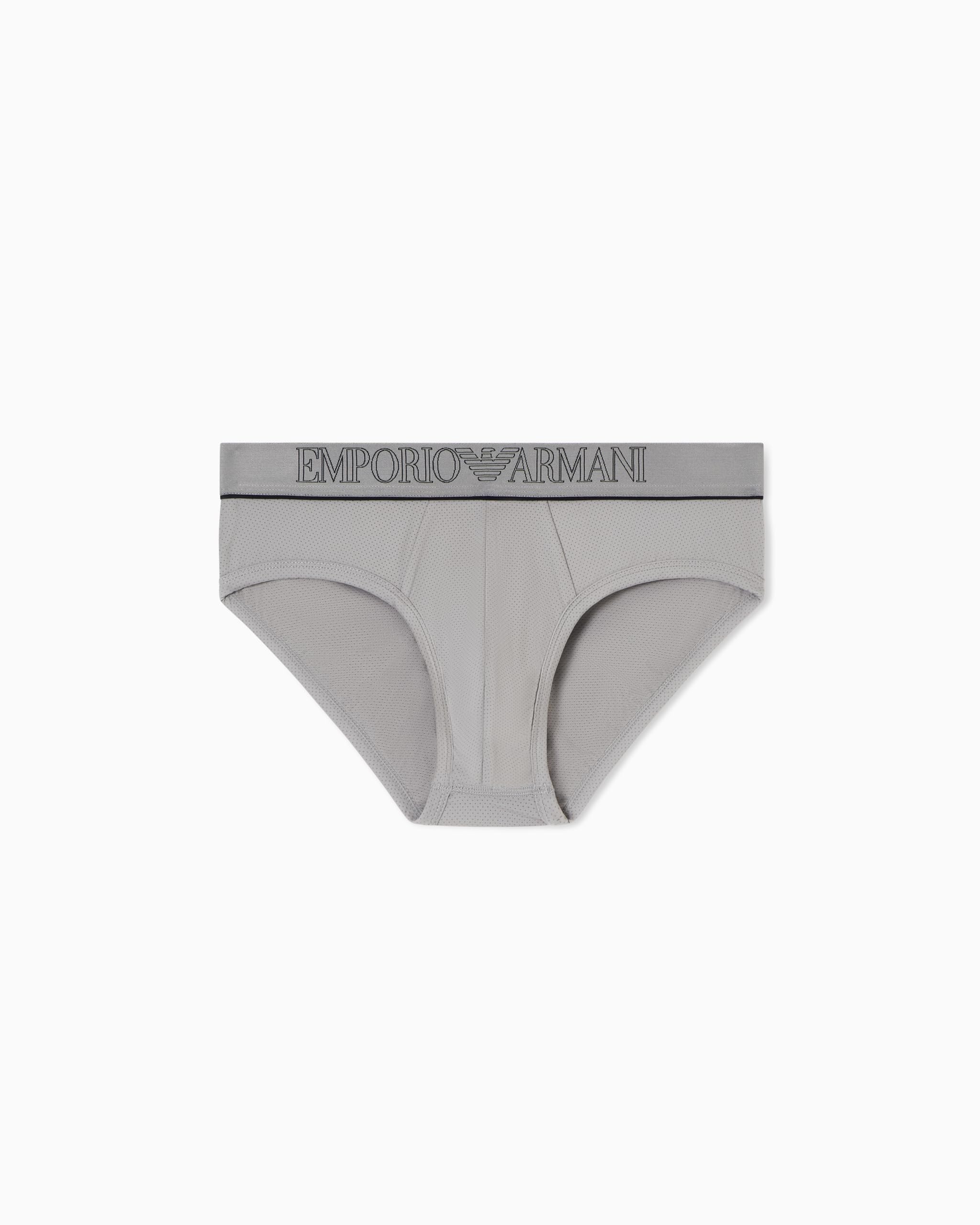 Emporio Armani Men's UNDERLINED Logoband Brief Grey L