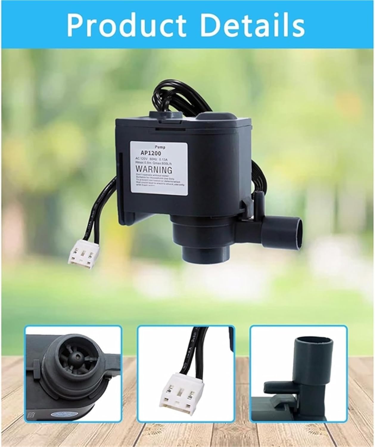 AP1200 AC120V 製氷機用ウォーターポンプ HZB-30F、HZB-38F、HZB-32、HZB-45、HZB-65、HZ