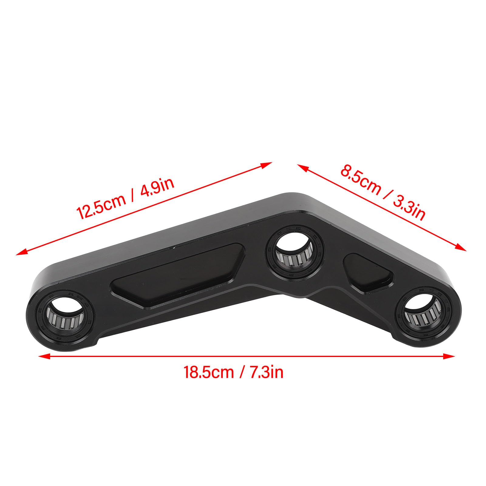 aqxreight Link di abbassamento posteriore in lega di metallo per moto, compatibile con MT07 YZF R7 2014 2024 ad alta velocità e stabilità (nero)