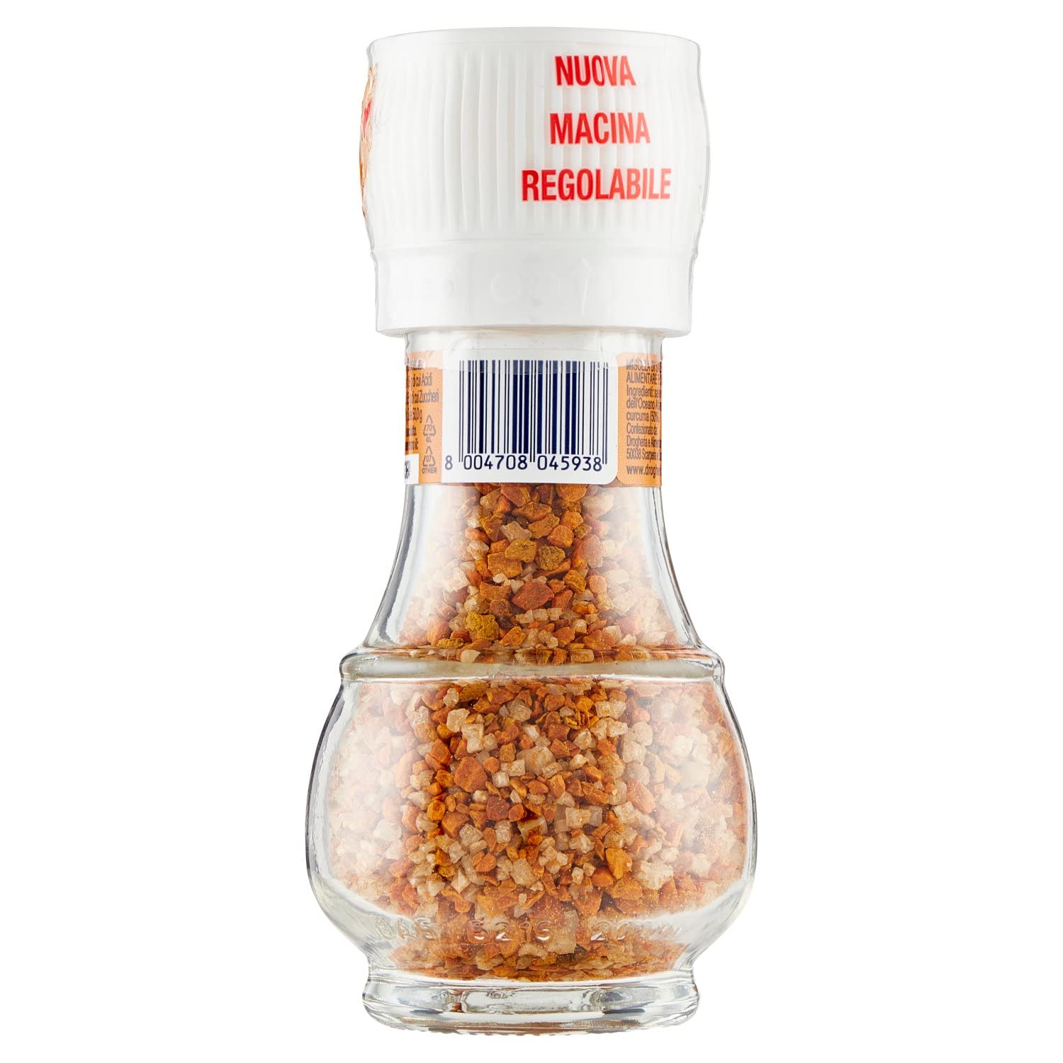 La Drogheria 1880 Linea Macinelli, Sale Integrale & Curcuma, Sale Integrale Non Raffinato, Mix di Sale e Spezie per Carni e Verdure, con Pratico Macinello sul Tappo, 50 Grammi