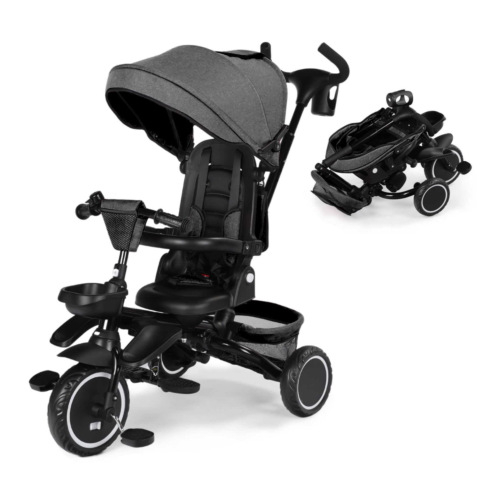 Amazon.com: Kinder King Kids Tricycle, 8 in 1 Folding Toddler Amazon.com: Kinder King Kids Tricycle, 8 in 1 Folding Toddler
