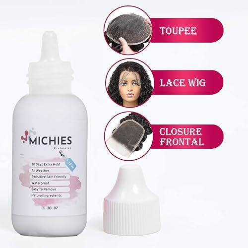 Miniatura 3 de Pegamento para peluca, pegamento de encaje de sujeción fuerte y removedor de pegamento de encaje, impermeable, seguro, seguro para pieles sensibles,