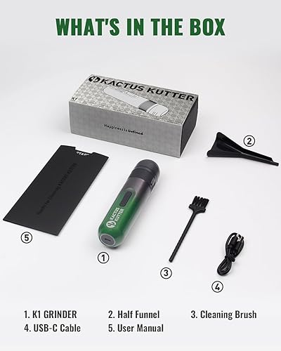 Miniatura 6 de K1 - Molinillo eléctrico de hierbas para cocina, portátil, con pilas, para moler hasta 0.04 onzas